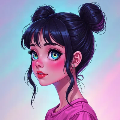 y2k pfp — chrome butterfly, frosted iridescent metal, bubblegum gradient with lens flare