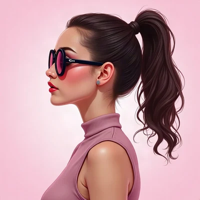 y2k pfp — chrome butterfly, holographic glass, bubblegum gradient with lens flare