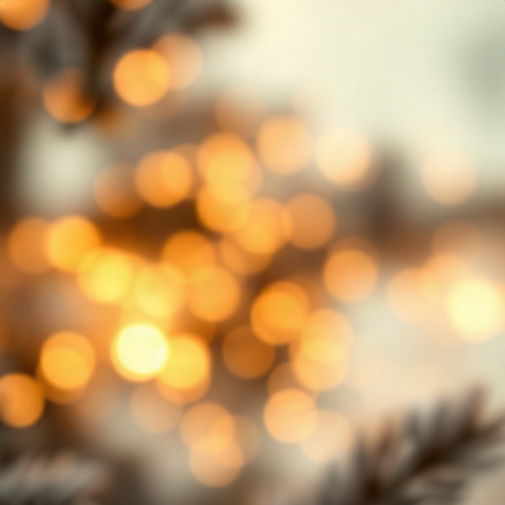 christmas pfp — golden fairy lights bokeh, warm digital painting, pastel candy christmas palette