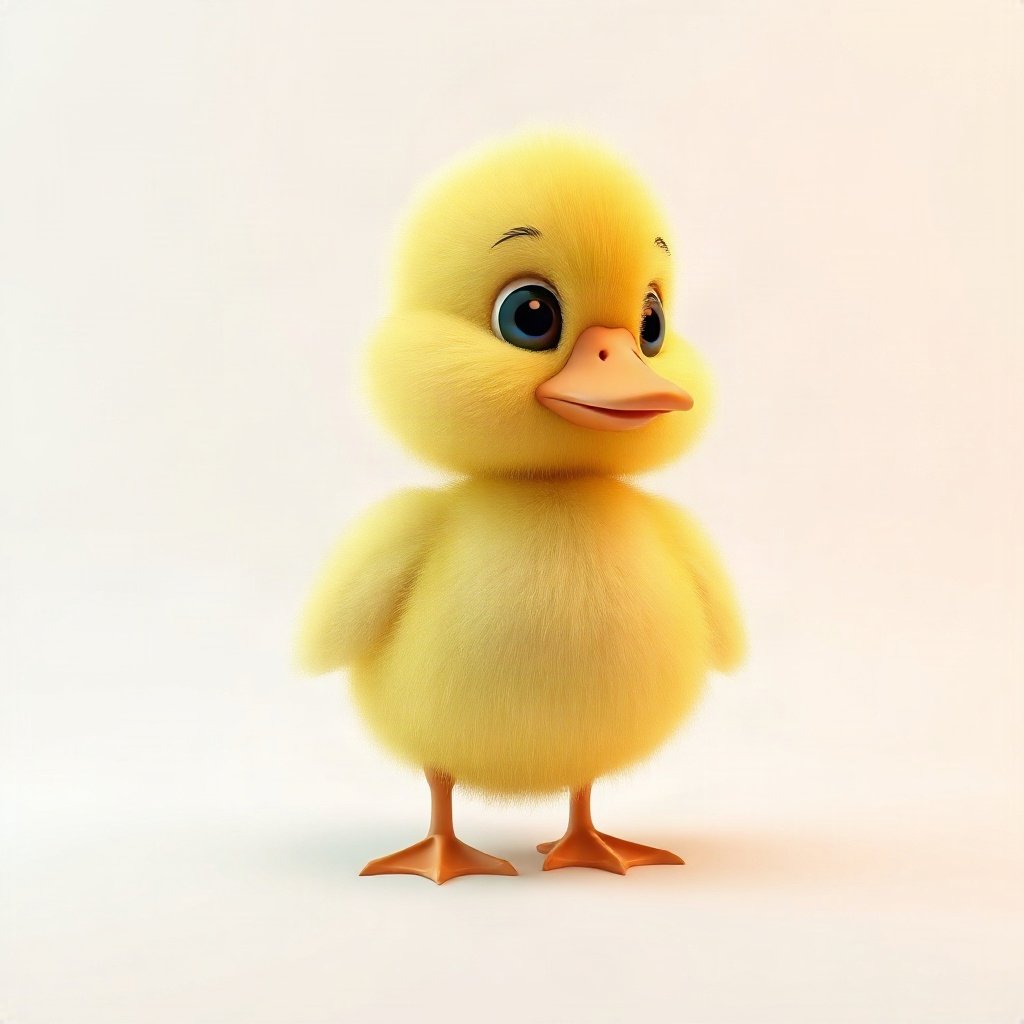 duck pfp — fluffy yellow duckling, soft 3d render