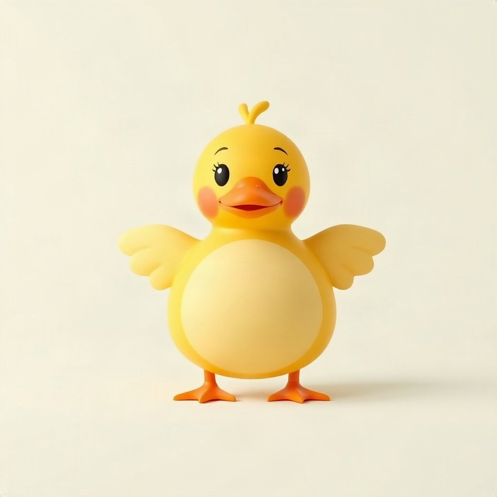 duck pfp — round rubber-duck style character, soft 3d render