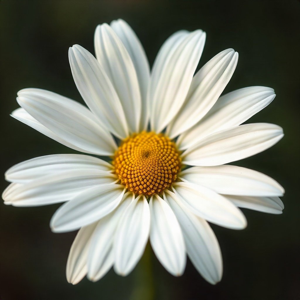 flower pfp — white daisy macro, soft macro photography style, soft pastel palette