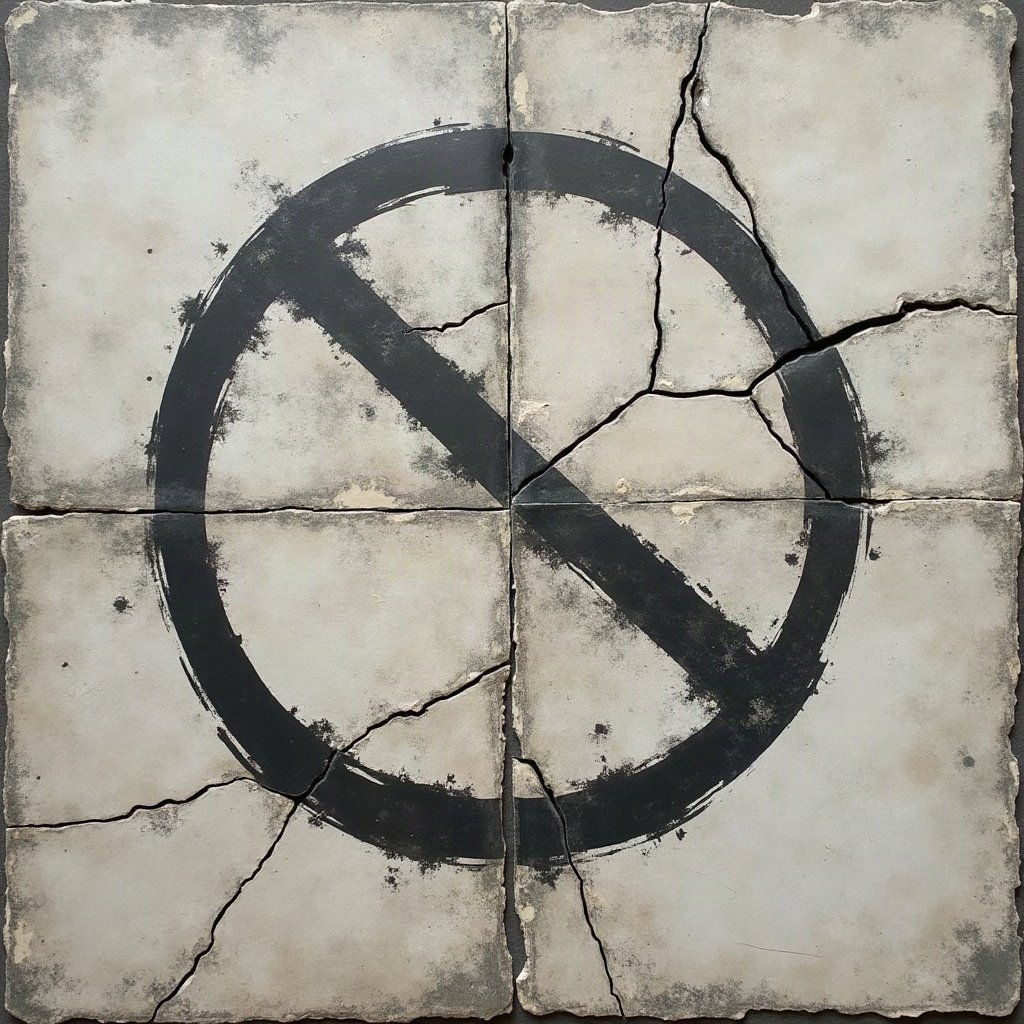 grunge pfp — cracked concrete texture with spray paint mark, charcoal and faded newsprint, photocopy grain