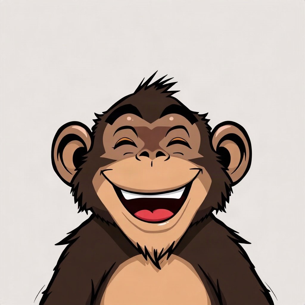 Monkey PFPs — laughing monkey, bold cartoon style