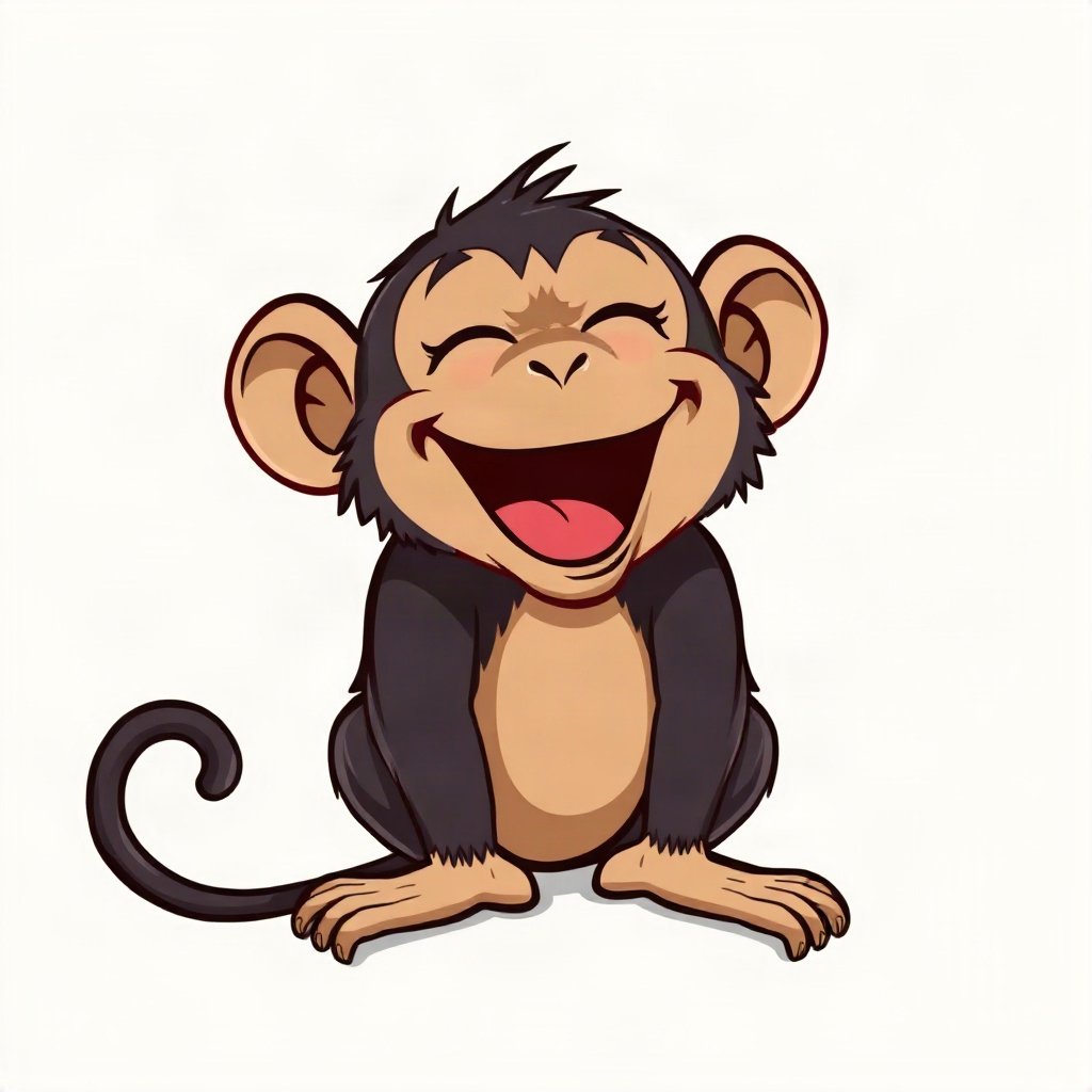 Monkey PFPs — laughing monkey, bold cartoon style