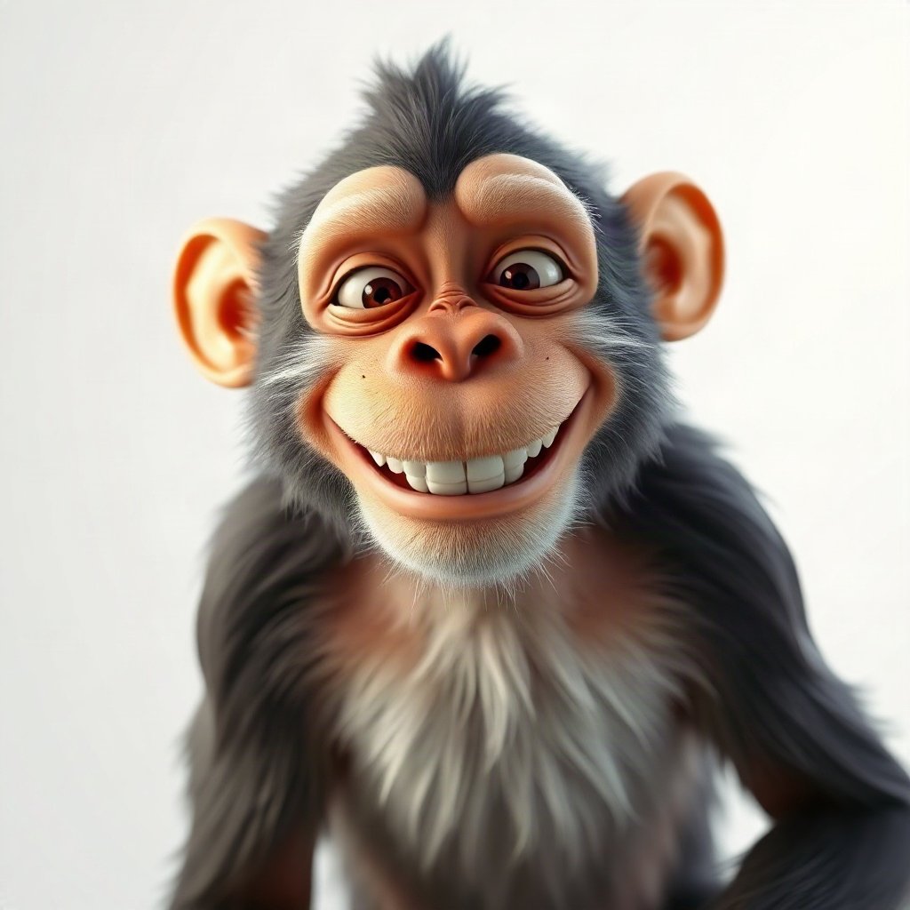 Monkey PFPs — laughing monkey, soft 3d render