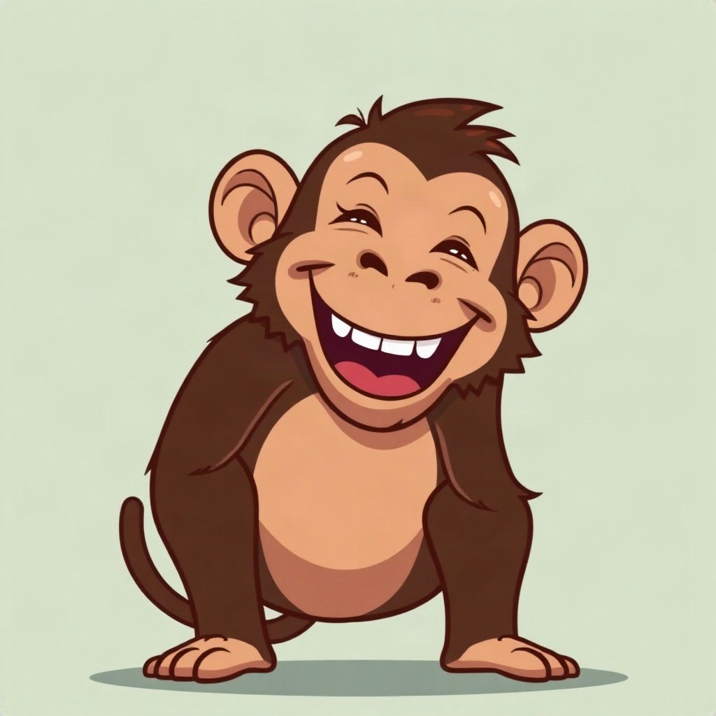 Monkey PFPs — laughing monkey, bold cartoon style