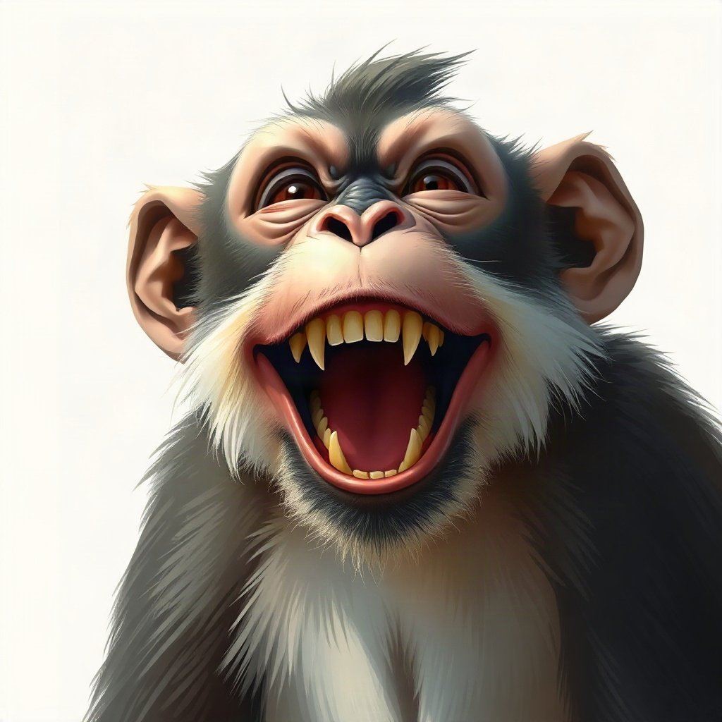 Monkey PFPs — laughing monkey, digital painting