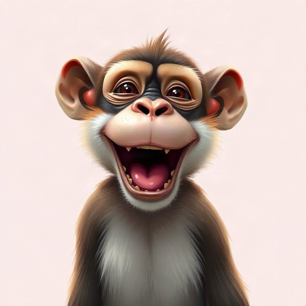 Monkey PFPs — laughing monkey, digital painting