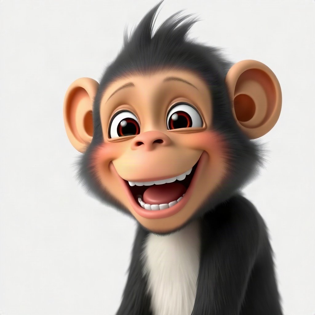 Monkey PFPs — laughing monkey, soft 3d render