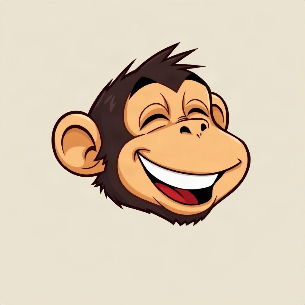 Monkey PFPs — laughing monkey, bold cartoon style