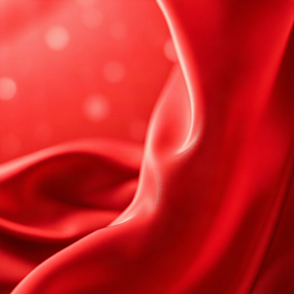 Red PFPs — red silk wave, cinematic photo style, gentle bokeh