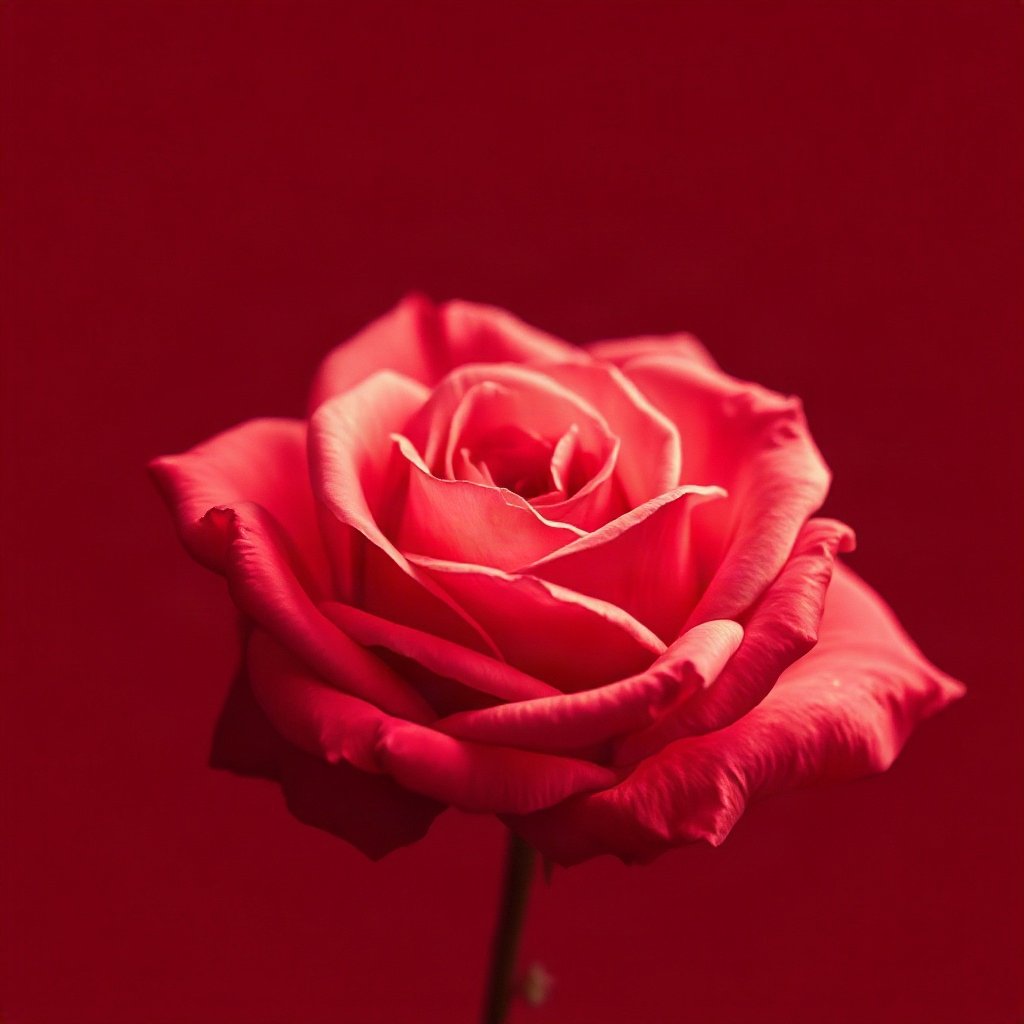 Red PFPs — rose macro, dreamy digital painting, soft glow