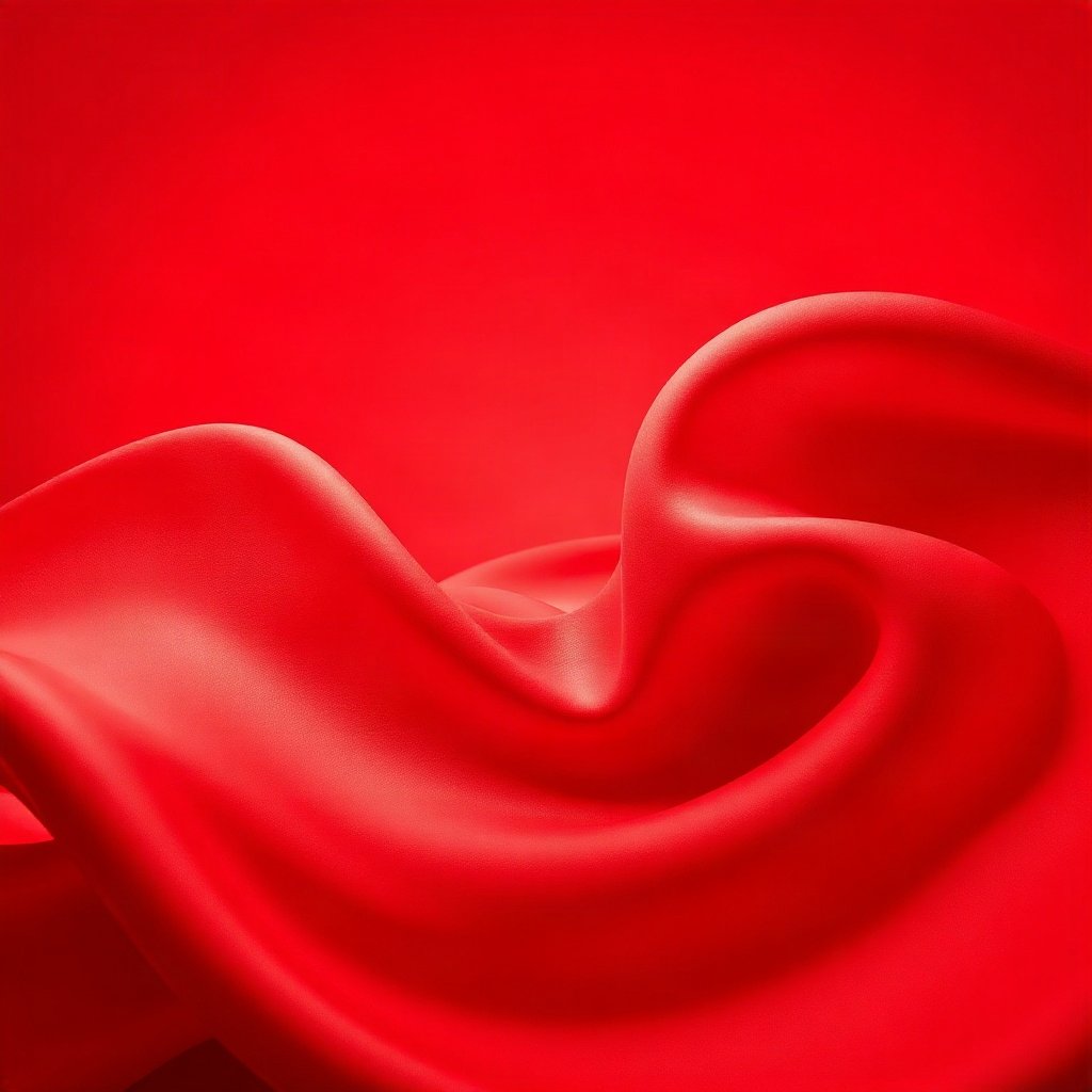 Red PFPs — red silk wave, soft 3d render, soft glow