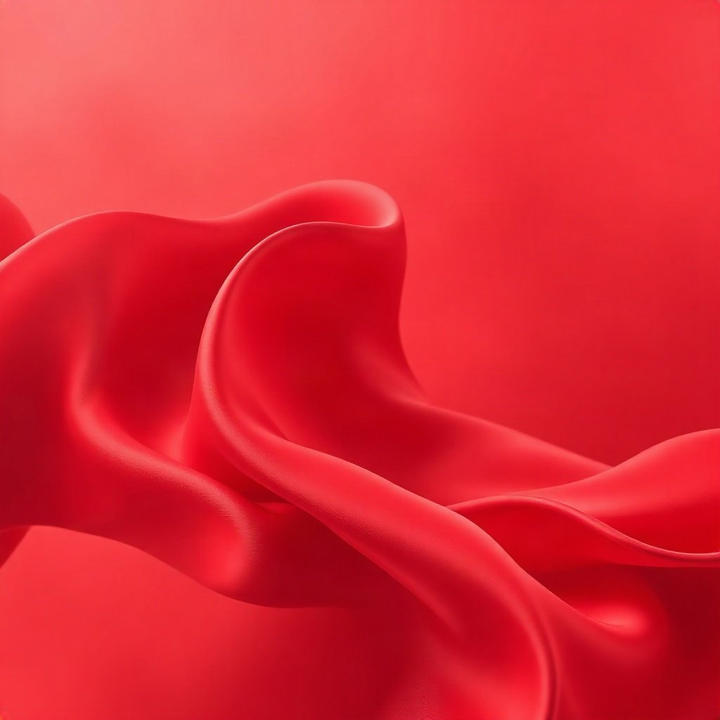 Red PFPs — red silk wave, soft 3d render, misty atmosphere