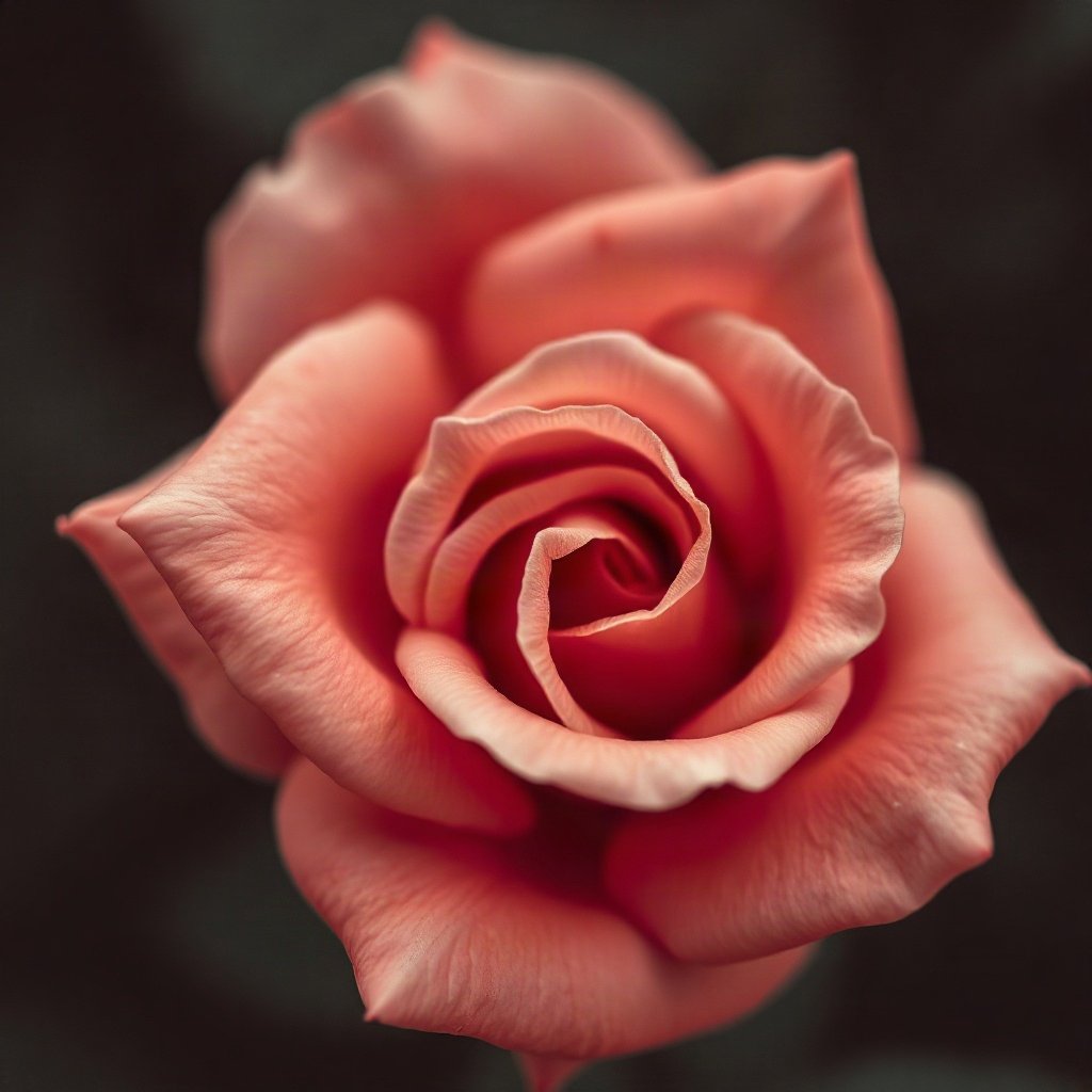 Red PFPs — rose macro, cinematic photo style, soft glow