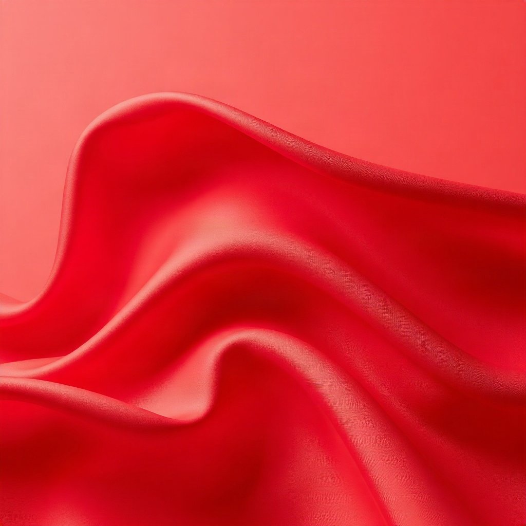 Red PFPs — red silk wave, soft 3d render, soft glow