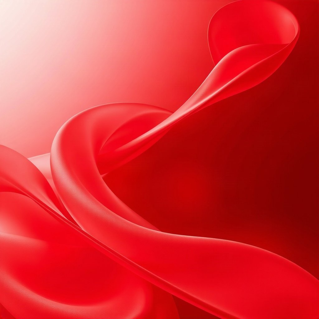 Red PFPs — red silk wave, dreamy digital painting, soft glow