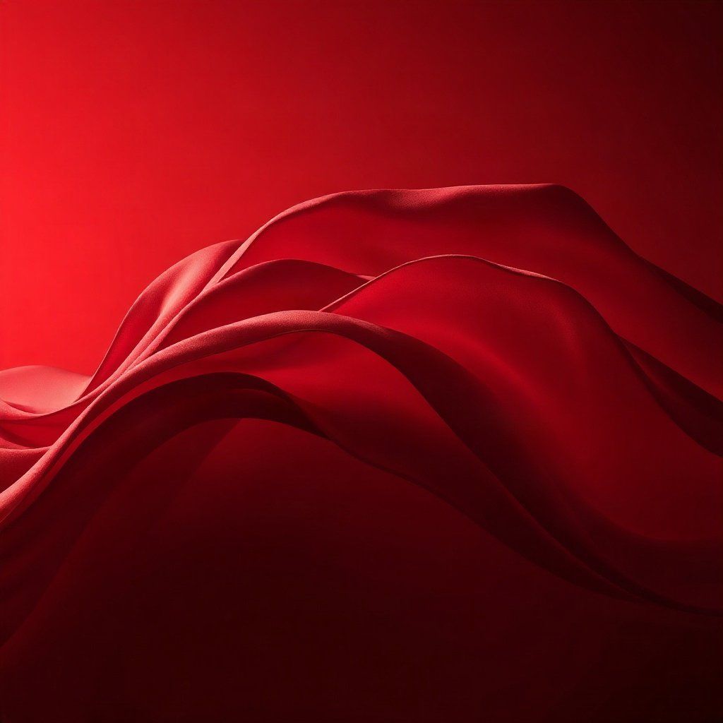 Red PFPs — red silk wave, cinematic photo style, soft glow