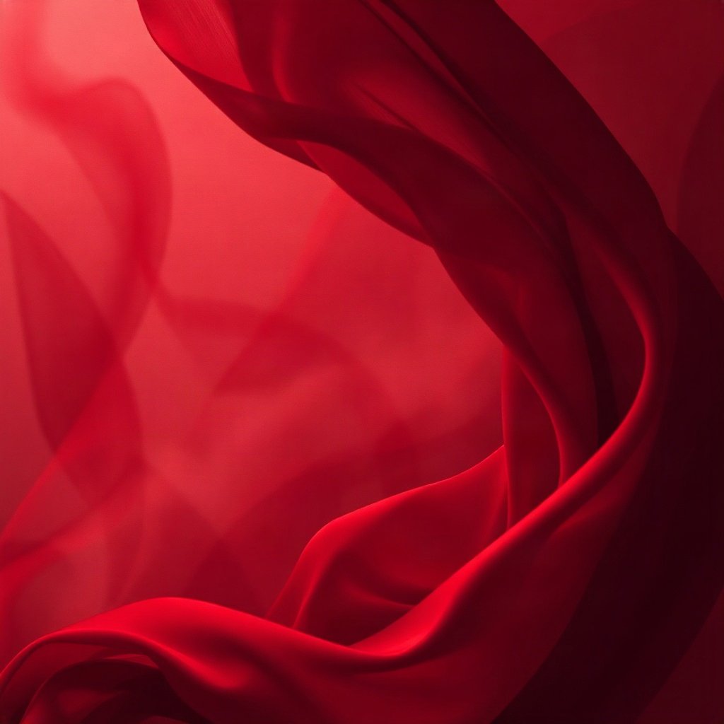 Red PFPs — red silk wave, cinematic photo style, misty atmosphere
