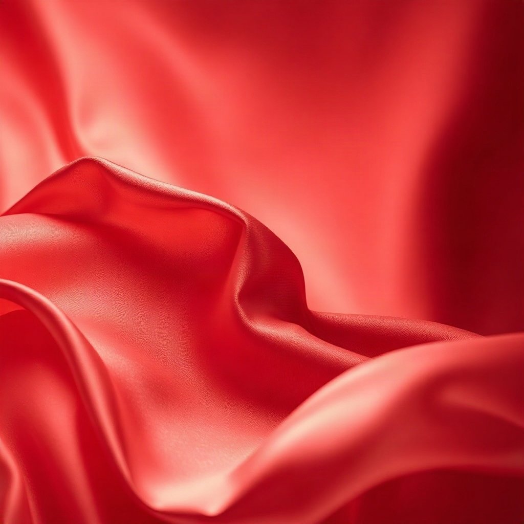 Red PFPs — red silk wave, cinematic photo style, soft glow