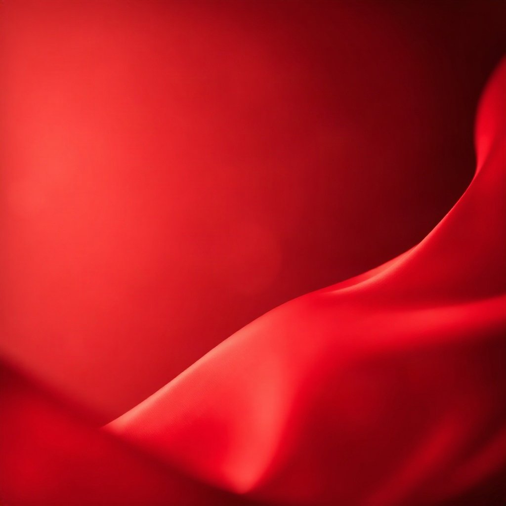 Red PFPs — red silk wave, cinematic photo style, gentle bokeh