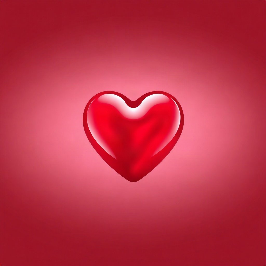 Red PFPs — glossy heart, soft 3d render, soft glow
