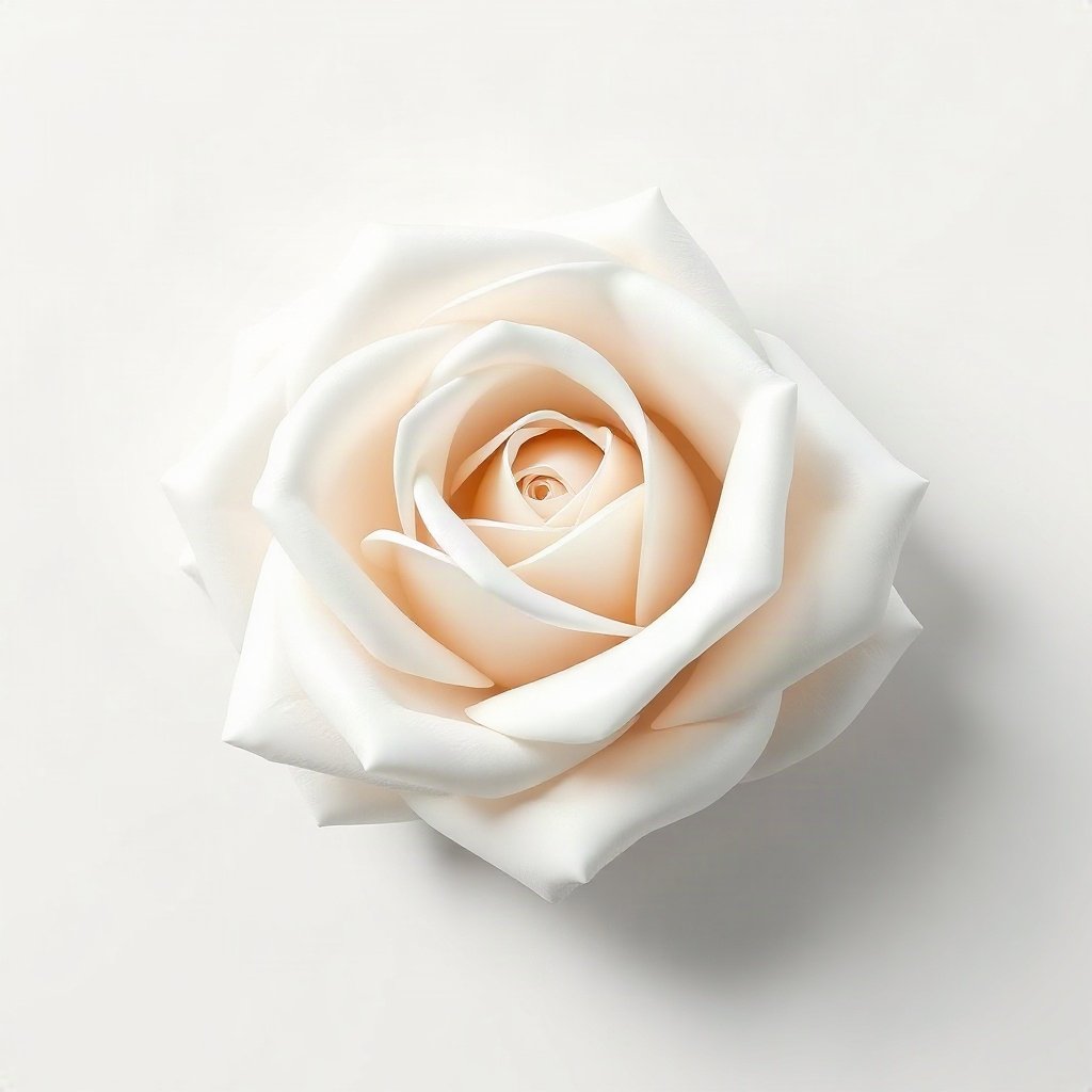White PFPs — white rose, soft 3d render, soft glow