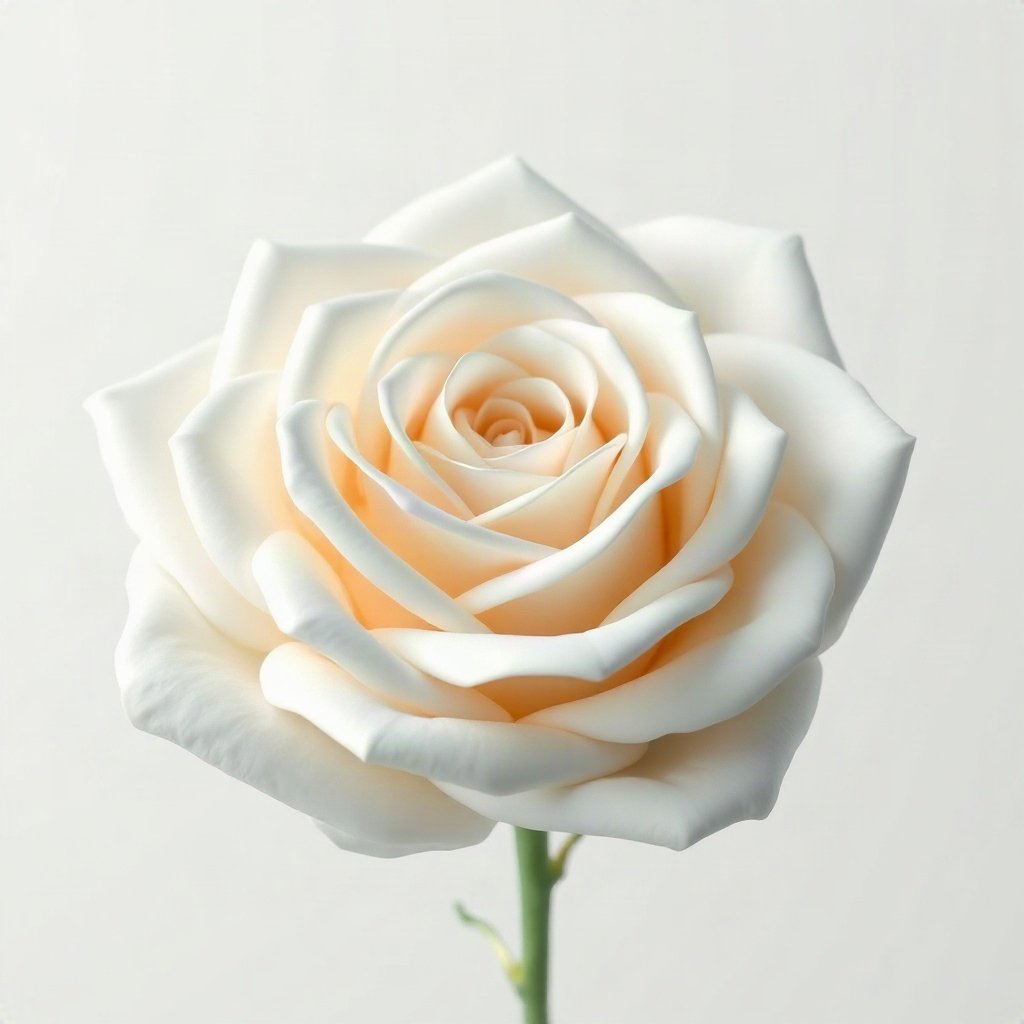 White PFPs — white rose, soft 3d render, soft glow