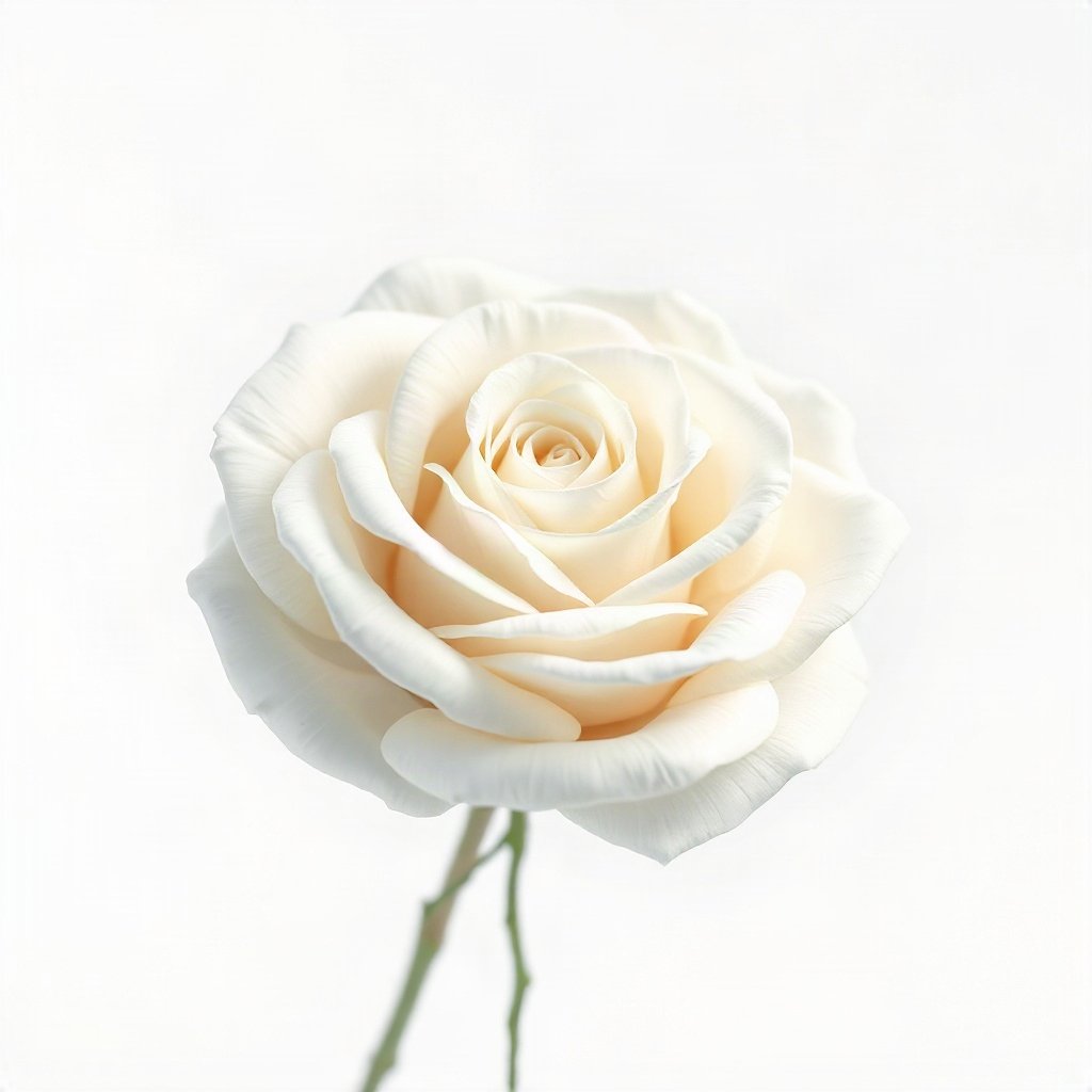 White PFPs — white rose, soft 3d render, subtle sparkle