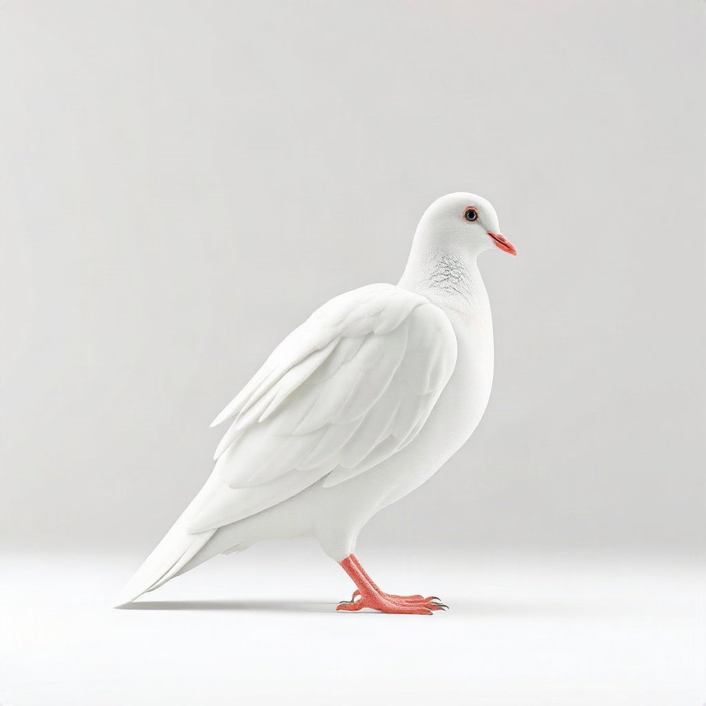 White PFPs — dove wing detail, soft 3d render, soft glow