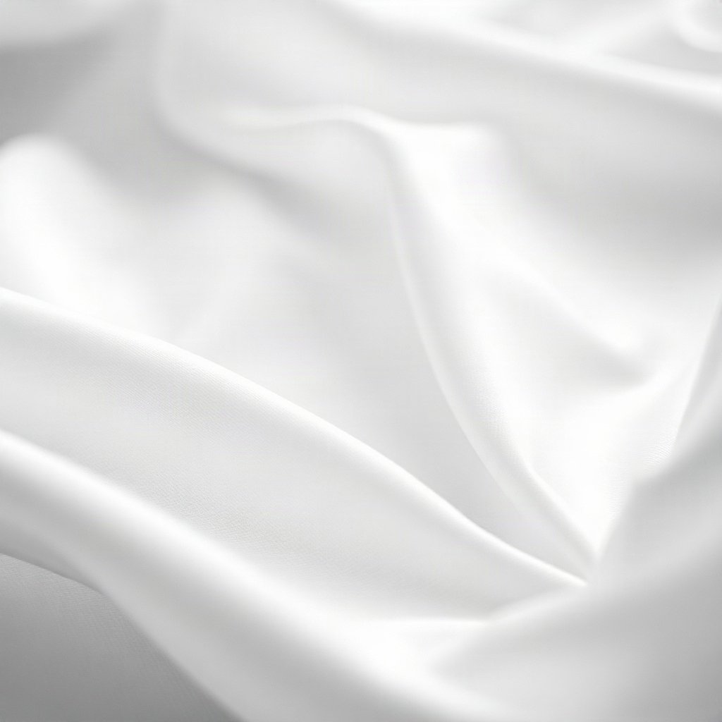 White PFPs — pearl on silk, cinematic photo style, gentle bokeh
