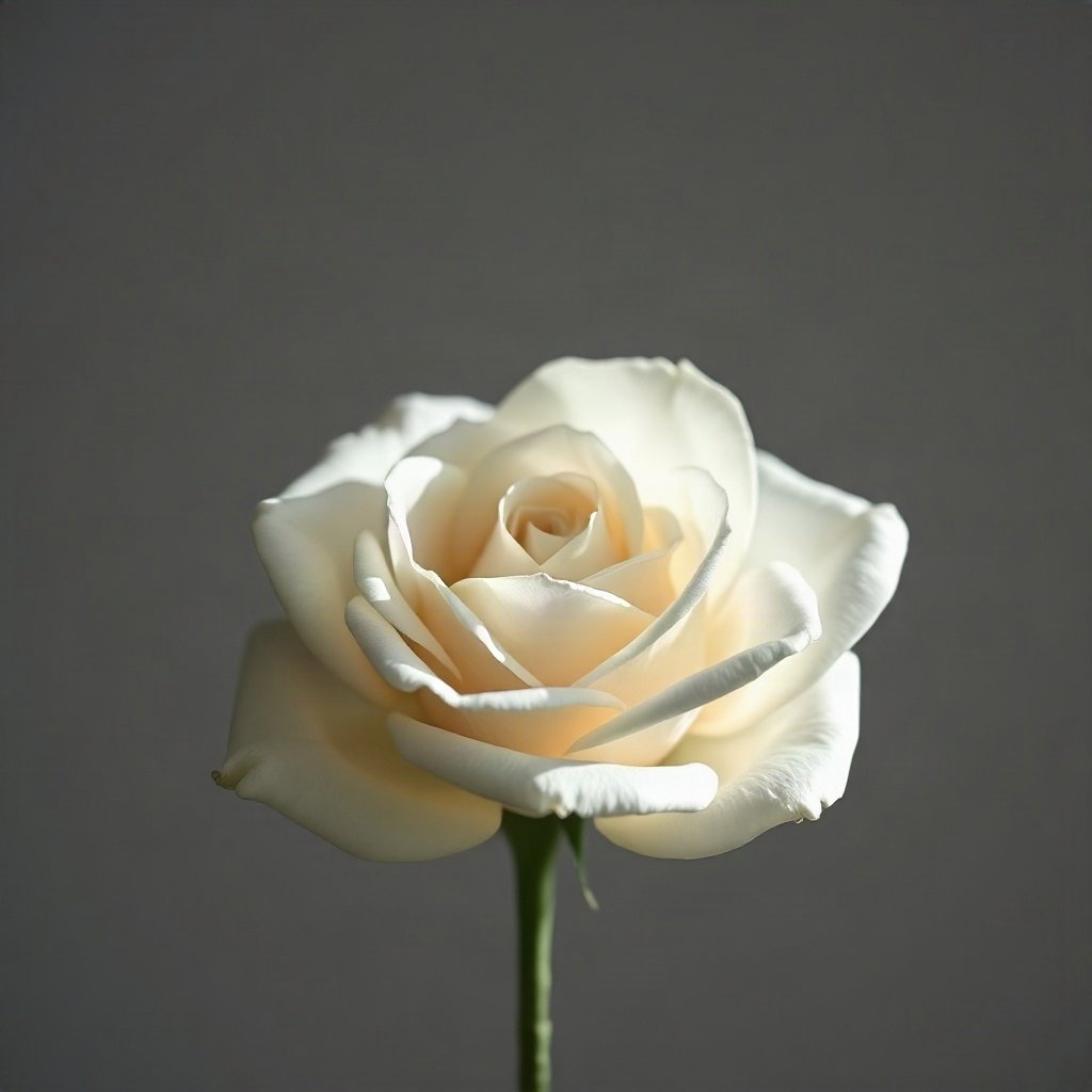 White PFPs — white rose, cinematic photo style, soft glow