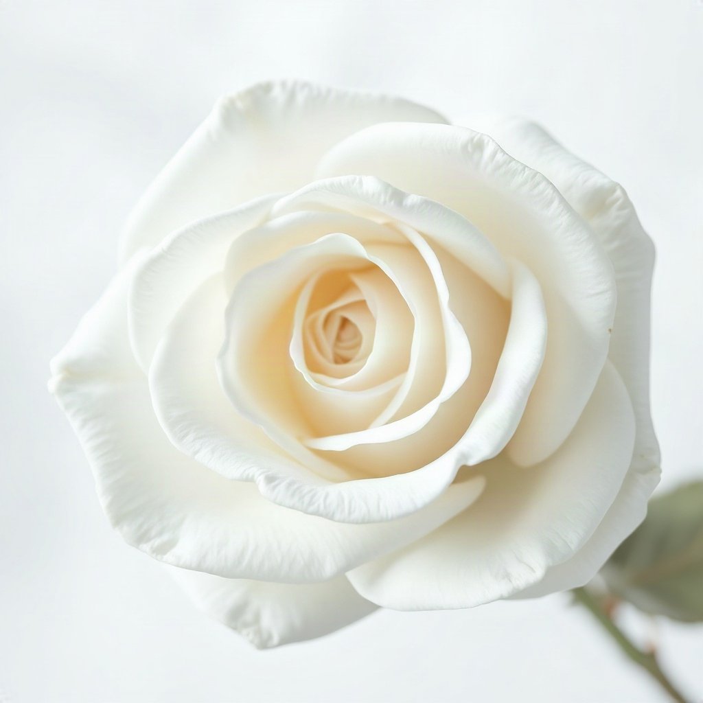 White PFPs — white rose, dreamy digital painting, soft glow