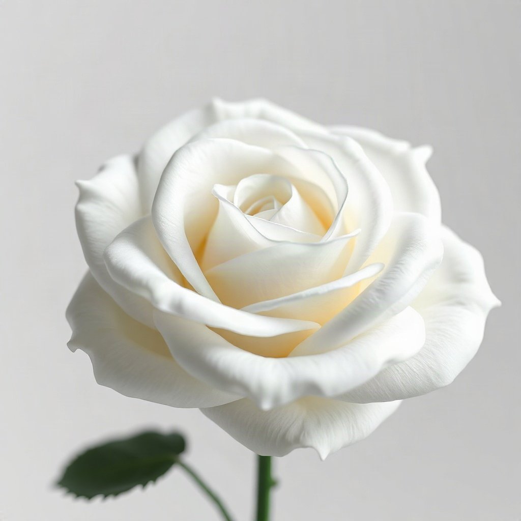 White PFPs — white rose, soft 3d render, soft glow